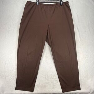Eileen Fisher‎ Knit Pants Lounge Casual Comfort Brown XL